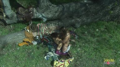 Dirty cowboy fucks a sluty inexperienced brunette tiny ass in the woods - 14 image