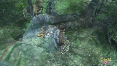 Dirty cowboy fucks a sluty inexperienced brunette tiny ass in the woods - 3 image