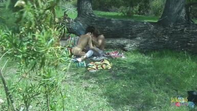 Dirty cowboy fucks a sluty inexperienced brunette tiny ass in the woods - 8 image
