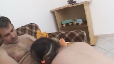 Mature Man Bangs the Teen Stepdaughter of his Neighbour - 1 image