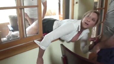 Sexy MOM Stuck in Window