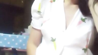 Chinese Asian girl alone at home masturbation 1 - 10 image