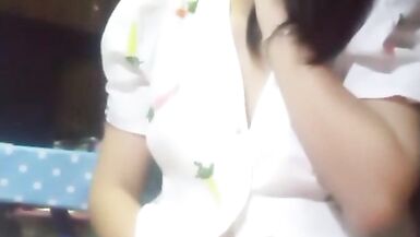 Chinese Asian girl alone at home masturbation 1 - 12 image