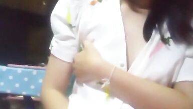Chinese Asian girl alone at home masturbation 1 - 2 image