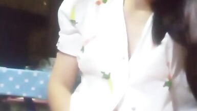 Chinese Asian girl alone at home masturbation 1 - 5 image