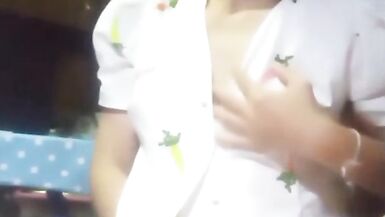 Chinese Asian girl alone at home masturbation 1 - 6 image