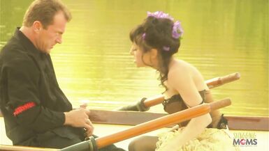 Beautiful horny brunette loves to be fucked on a boat until you cum on her feet