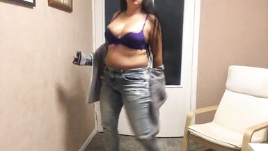 Sexy strip and hot masturbations from hot curvy latina milf houswife - 5 image