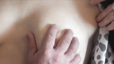 Old inexperienced. MILF sexy Frina shows inexperienced guy lover tits, pussy, ass. Then got into pose doggystyle and teaches sex. Guy fucked Milf in pussy and cum on labia. Cumshot - 3 image