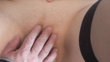 Old inexperienced. MILF sexy Frina shows inexperienced guy lover tits, pussy, ass. Then got into pose doggystyle and teaches sex. Guy fucked Milf in pussy and cum on labia. Cumshot - 4 image