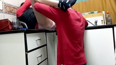My Best Friend fucking my wife in the kitchen while i have to watch - 5 image