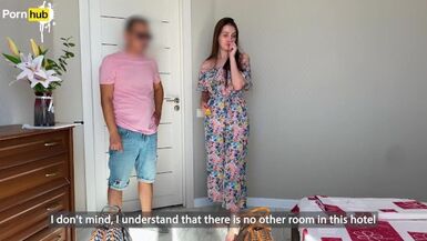 Lustful stepmom spread her legs for her STEPSON in a cheap HOTEL - 1 image