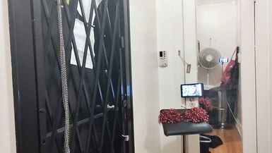 Senorita the dirty diva enjoying herself in front of the mirror