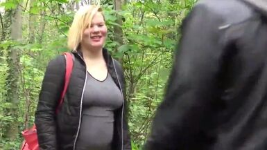 Horny wife with a stranger at the park - 1 image