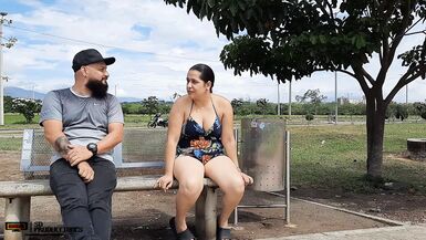 My stepsister loves to suck my cock while we are in the bush - 1 image