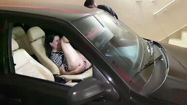 Married neighbor is caught fucking her car in the building's garage - 3 image