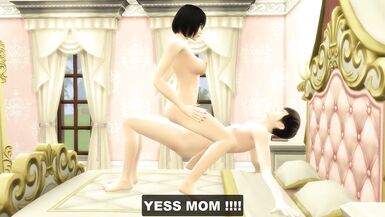 Japanese mom in law she visits her step son in his room late at night - Asian taboo family - 6 image