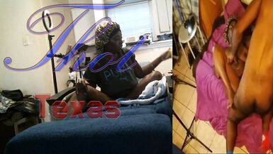 Thot in Texas - Black Ebony Milf Getting Fucked By the Fellas - 1 image