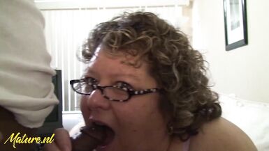 Busty Mature Lady Just Loves Sucking On BBC So Much! - 3 image