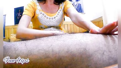 Her Sexy Fingers Move Over His Body Giving Tight Massage - 10 image
