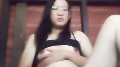 Asian Chinese girl alone  and horny at home Masturbating long video 1 - 12 image
