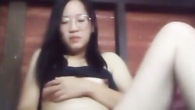 Asian Chinese girl alone  and horny at home Masturbating long video 1 - 3 image