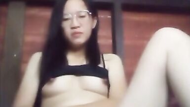 Asian Chinese girl alone  and horny at home Masturbating long video 1 - 7 image