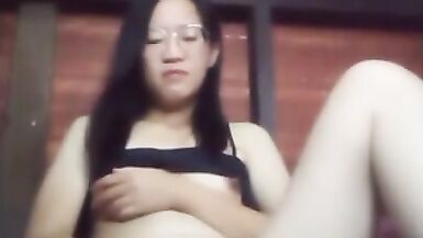 Asian Chinese girl alone  and horny at home Masturbating long video 1 - 9 image