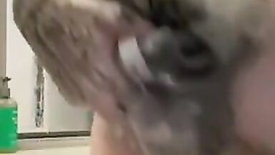 Pregnant Goth Takes A Bath And It Ends With A Blowjob And Facial! - 5 image