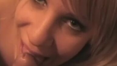 Sweet Redhead Giving A Nice Blowjob relaxing moments - 1 image