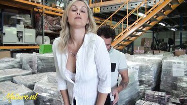 Tall French MILF With Big Naturals Ass Fucked Hard In a Warehouse - 2 image
