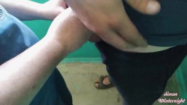Slut Wife Sucks Her Inexperienceder Neighbor and Swallows His Cum - 5 image