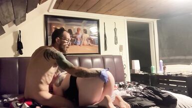 Sub gets playful impact then four fingers in her ass and first double Penetration - 11 image