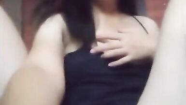 Asian Chinese Girl Alone And Horny At Home Masturbating  Long Video 4 - 2 image