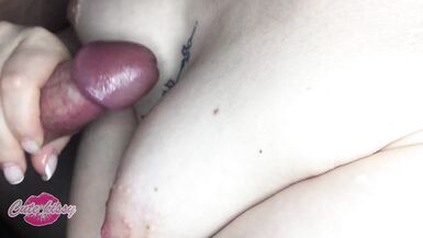 My fuffy tits gets covered with his sticky cum! - 13 image