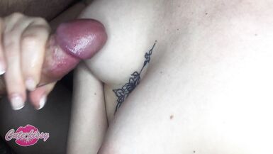 My fuffy tits gets covered with his sticky cum! - 7 image