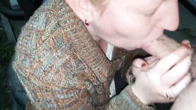 MILF Sucks Cock, Licks Balls and Swallows Mouthful of Cum - 2 image
