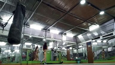 THE SENSUAL MILF CUMS IN A SEXY BIKINI WHILE WORKING OUT AT THE GYM - 2 image