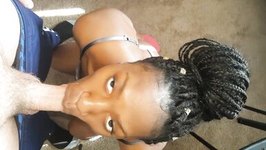 Ebony MIlf Sucking White Cock Multiple times - 3 image