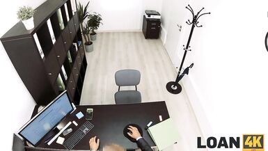 LOAN4K. Powerful man nails the horny borrower on his working table - 2 image