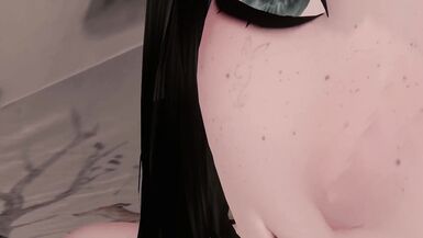Sweet Romantic kiss and cuddle VR Virtual Goth GF comforts you during thunderstorm viewer POV - 11 image