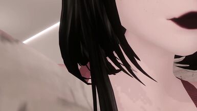 Sweet Romantic kiss and cuddle VR Virtual Goth GF comforts you during thunderstorm viewer POV - 12 image