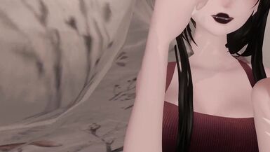 Sweet Romantic kiss and cuddle VR Virtual Goth GF comforts you during thunderstorm viewer POV - 13 image