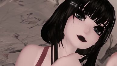 Sweet Romantic kiss and cuddle VR Virtual Goth GF comforts you during thunderstorm viewer POV - 8 image