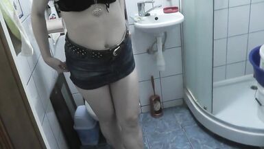 Piss. Pissing. Golden Rain. Urine. Milf pissing from car, in nature, in toilet. Fetish. Stockings. High heels. Squirt - 4 image