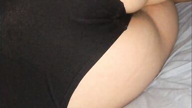 Wife panty assjob cumshot