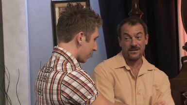 Janet Mason is a blonde wild about fucking with two cocks - 2 image