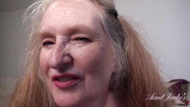 AuntJudys - Your Busty 61yo GILF Stepmom Maggie Jacks you Off & Sucks your Cock - 4 image