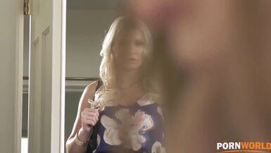Seductive Stepmom Kenzie Taylor Sharing Cock-sucking Skills with Her Stepdaughter in FFM Threesome - 4 image