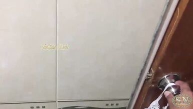 I catch my stepsister masturbating in the bathroom. I blackmail her to fuck her. Hard sex with my stepsister.